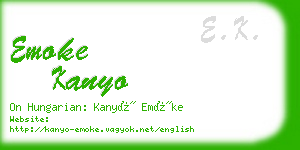 emoke kanyo business card